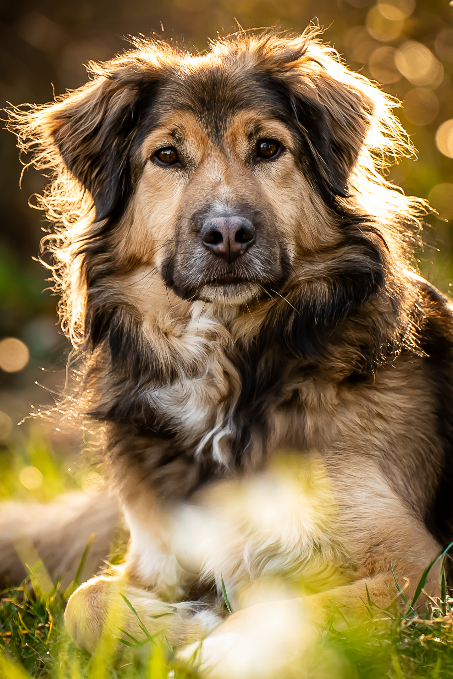 Hund Leo in einem natürlichen Portrait